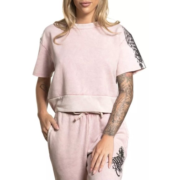 AFFLICTION Women's T-Shirt Sweatshirt AUDRALYN Win - Picture 2 of 6